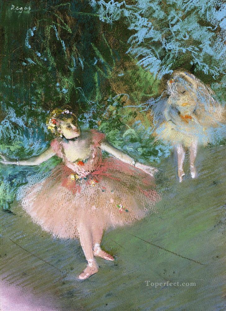セット上のダンサー 1880年 エドガー・ドガ油絵
